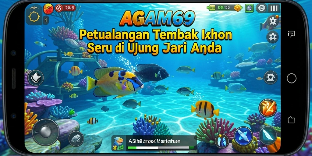 Screenshot gameplay AGAM69 menampilkan aksi menembak ikan yang seru.