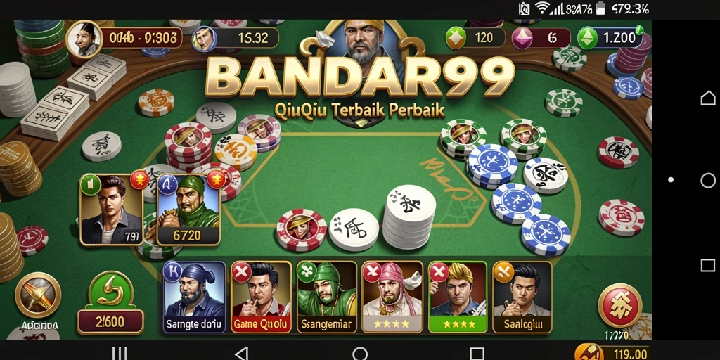Tampilan gameplay seru QiuQiu di BANDAR99.