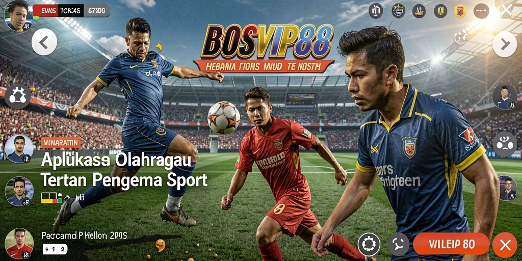 Screenshot gameplay BOSVIP88 menampilkan aksi seru dalam permainan olahraga.