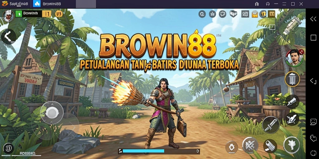 Tampilan gameplay BROWIN88 dengan dunia terbuka yang luas dan interaktif.