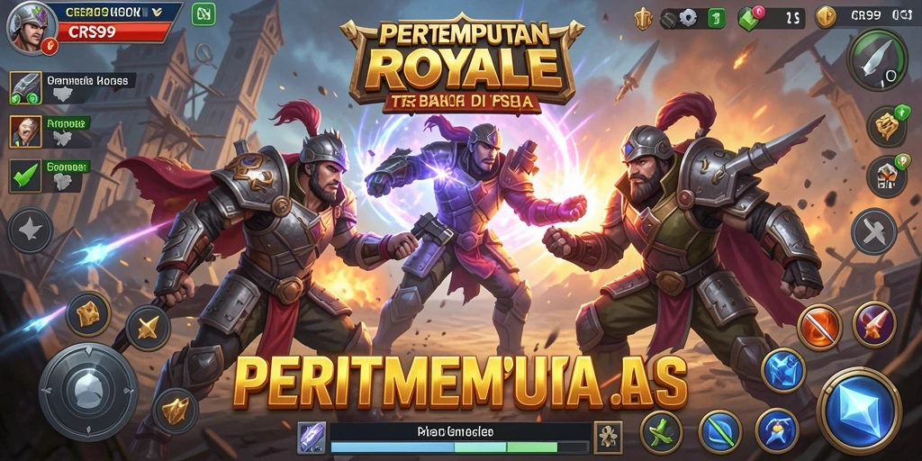 Menampilkan aksi seru dalam pertempuran Battle Royale di CRS99.