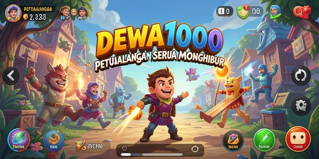 Tampilan gameplay menakjubkan di DEWA1000 dengan tantangan menarik.