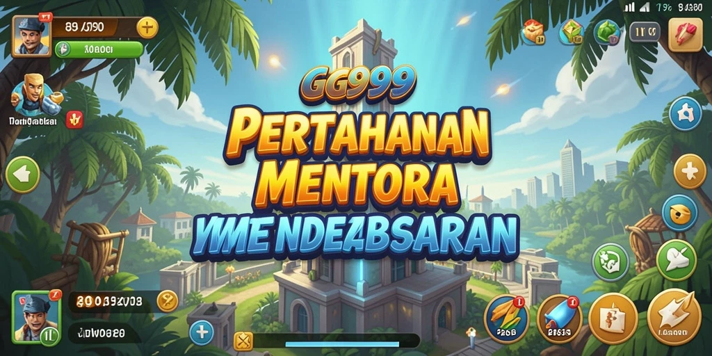Gameplay seru Tower Defense di GG999 dengan berbagai menara.