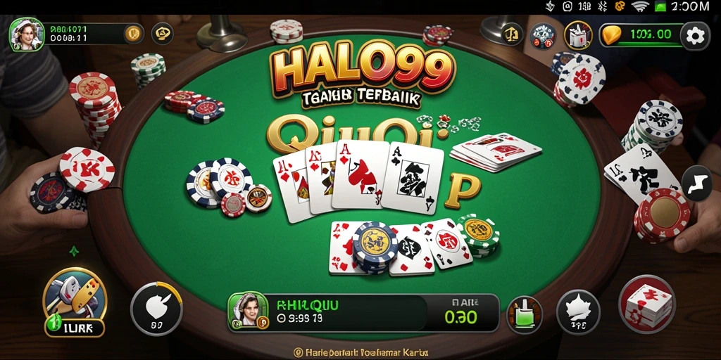 Screenshot menunjukkan gameplay seru dari HALO99 QiuQiu.