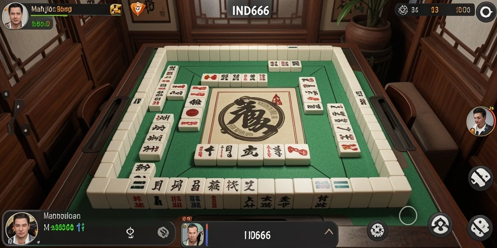Tampilan utama permainan Mahjong IND666 yang menarik dan penuh warna.