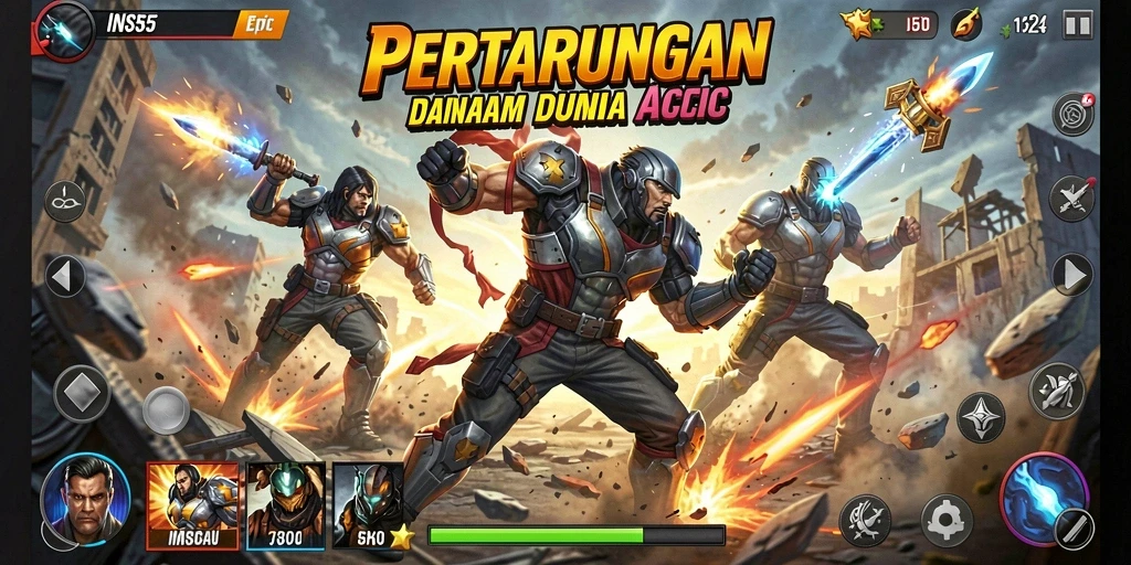 Tampilan menegangkan dari gameplay INS55 yang seru.