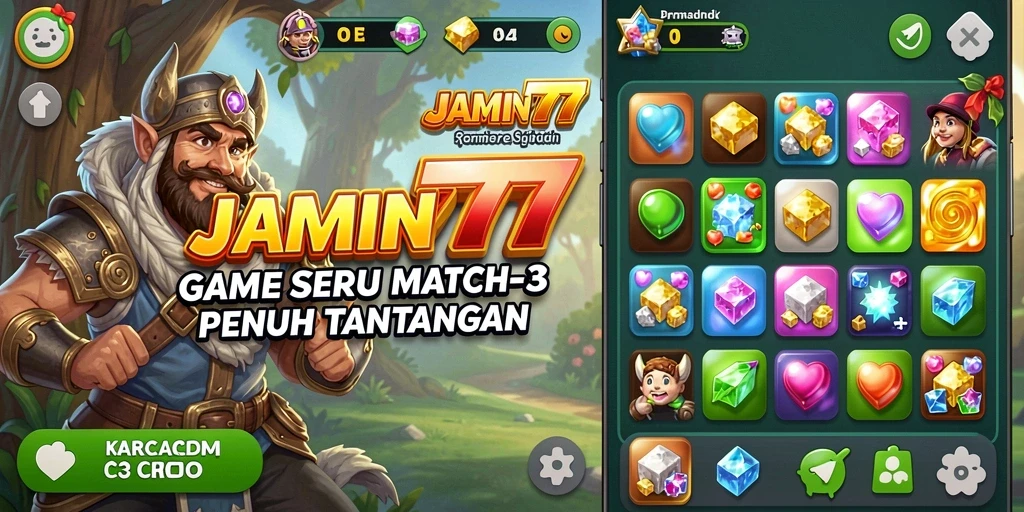 Tampilan menarik dengan gameplay Match-3 yang seru.