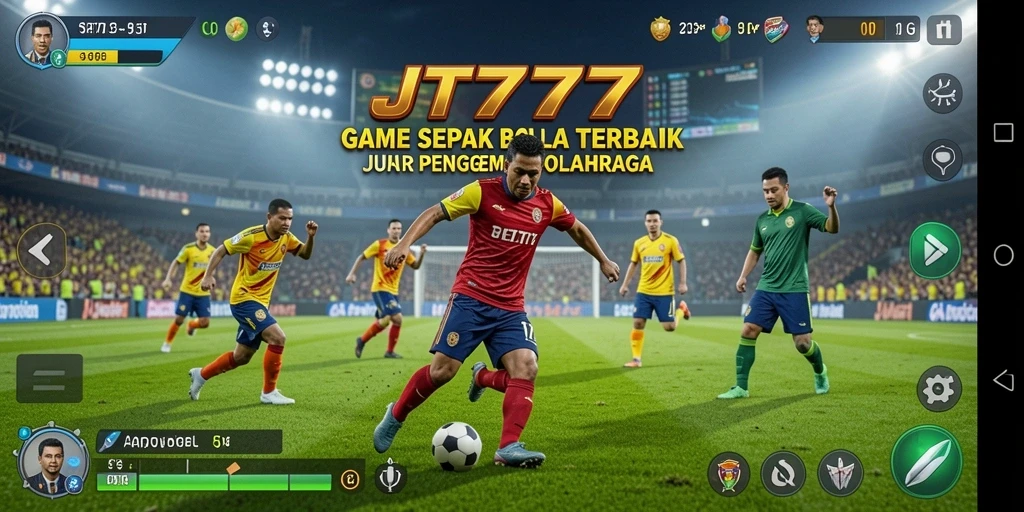 Tampilan gameplay mendebarkan dalam JT777 yang mencerminkan sepak bola nyata.