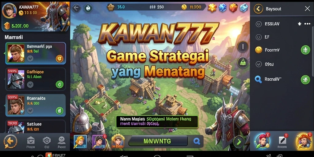 Screenshot gameplay KAWAN777 yang menunjukkan strategi yang intens.