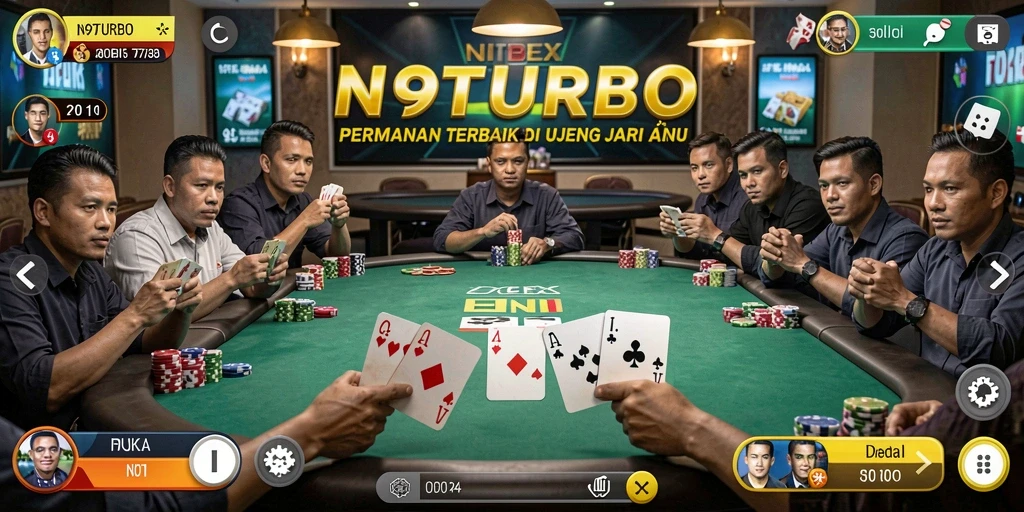 Tampilan gameplay seru dalam N9TURBO yang memukau.
