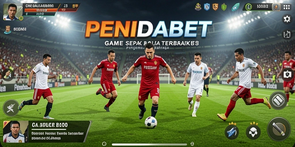 Tampilan gameplay seru di PENIDABET dengan aksi sepak bola yang mendebarkan.