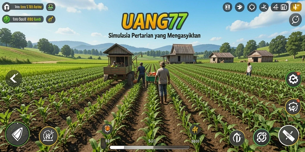 Tampilan gameplay menarik di UANG77 dengan aktivitas bertani.